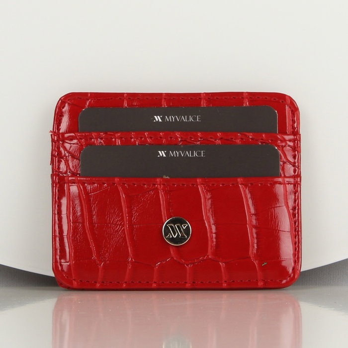 Zoozie Bags Cartera y Tarjetero de Piel Rojo